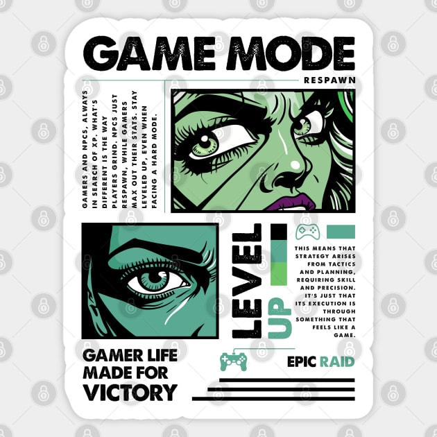 GAME MODE Sticker by artslaves